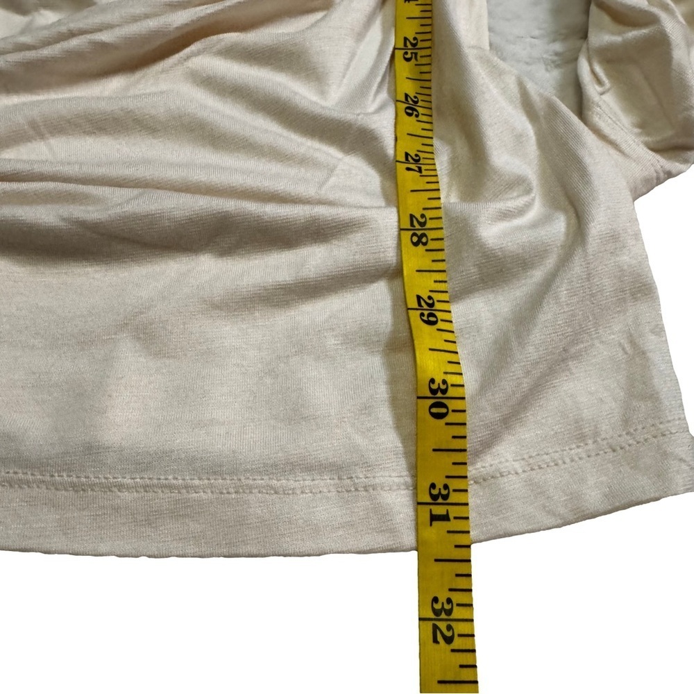 Newport News Cream Long Sleeve Top, Size Small Ruching on Sides and Sleeves NWOT - Picture 11 of 13